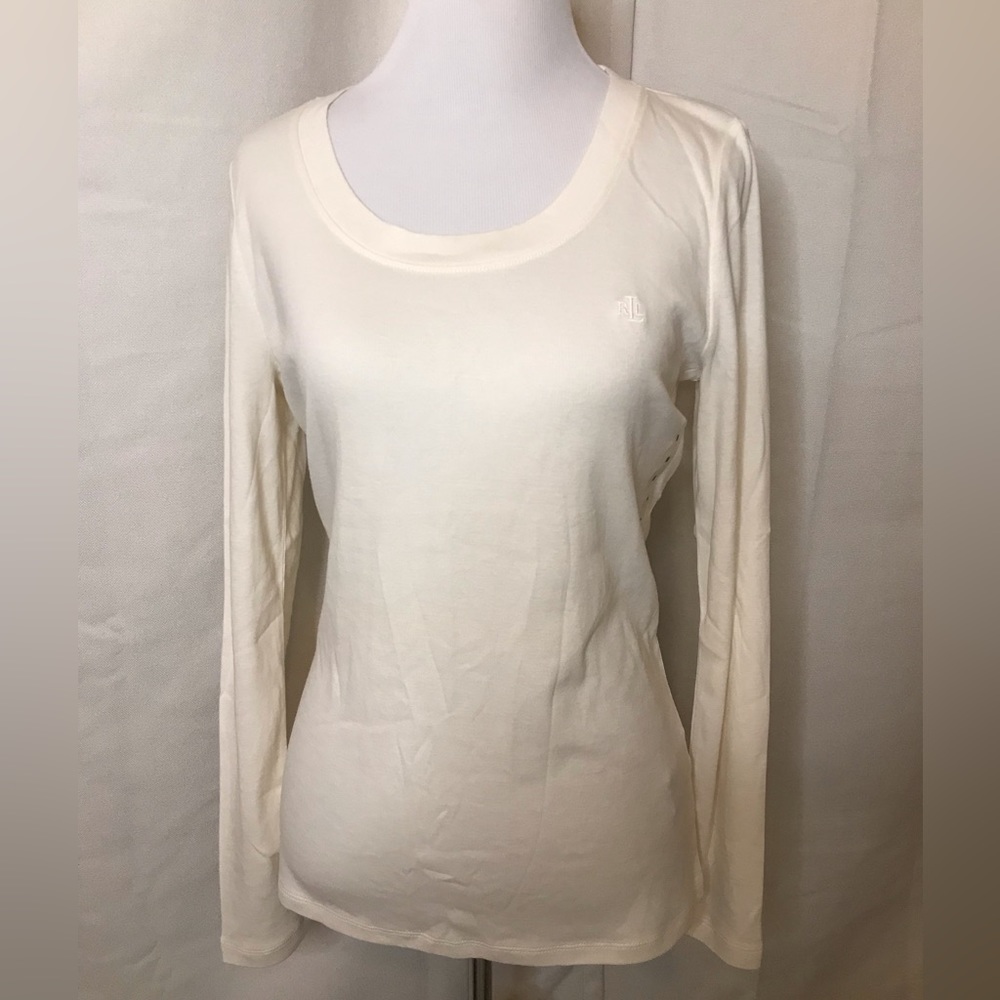 Ralph Lauren Women's Cotton Crew Neck Long Sleeve